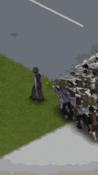 Walking Away Zombie GIF
