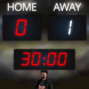 Home: 0, Away: 1