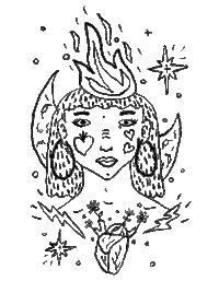 Kometjuice heart baby flame feelings Sticker