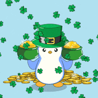 St Patricks Day Good Luck GIF by Pudgy Penguins