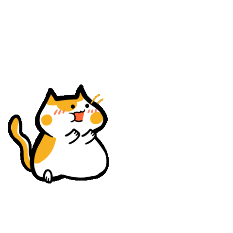 Surprise Thank You Sticker by Poku Meow Meow Meow