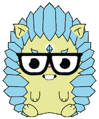 WilFrosty nerd nerdy hedgehog wilfrosty Sticker