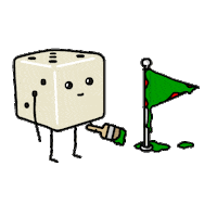 Think Positive No Worries Sticker by TinyDiceBuddies