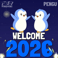 New Year Penguin GIF by Pudgy Penguins