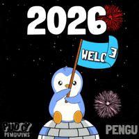 New Year Penguin GIF by Pudgy Penguins
