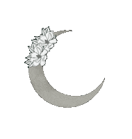 Flowers Moon Sticker
