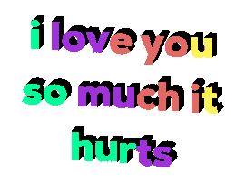 I Love You So Much Sticker by Alissandra