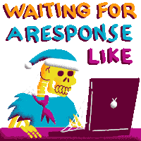 Wait Waiting Sticker by Juan Billy