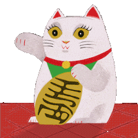 Maneki Neko Luckycat Sticker by hallotuana