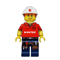 Gutex_de lego bau handwerker dach Sticker