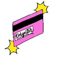 Credit Card Crying Sticker by Polyester Zine
