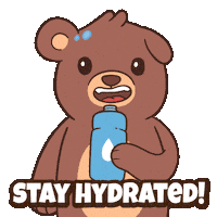 Teddy Bear Drinking Sticker by BEARISH