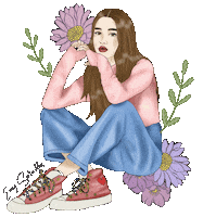 Art Girl Sticker