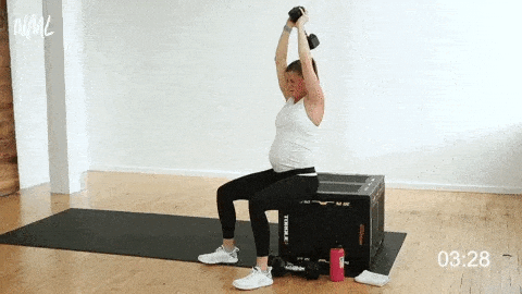 BamBamDoubleBB giphyupload overhead triceps extension seated dumbbells GIF