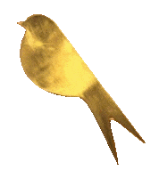 Bird Gold Sticker by Ark Glyfada