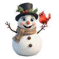Boys Girls Snowman Sticker