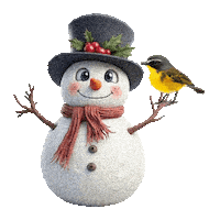 Boys Girls Snowman Sticker