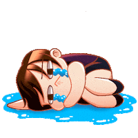 MissLynArt sad tired cry llorar Sticker