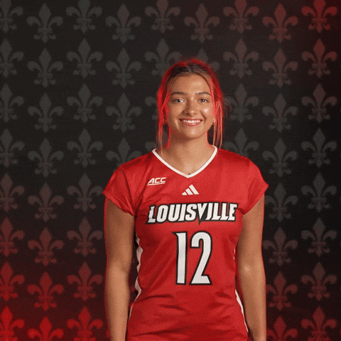 Volleyball Go Cards GIF by Louisville Cardinals