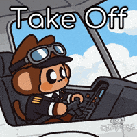 Flying Take Off GIF by Chimpers