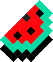SQ24 pixelart eat dinner lunch Sticker