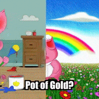 Rainbow Rain GIF by The Pigasso