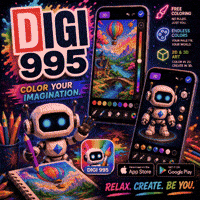 Color By Number Art Therapy GIF by Digi 995