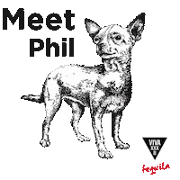 Dog Phil Sticker by VIVA XXXII Tequila