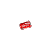 Sponsored gif. A red can of Coca-Cola with the name "Débora" spins toward the viewer and then spins back out of sight.