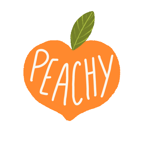 Orange Peach Sticker by Lauren Fox