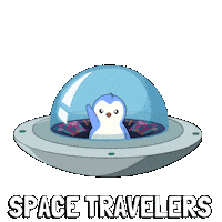 Lets Go Space Sticker by Pudgy Penguins