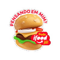 iFoodBR baby hamburguer namorados burguer Sticker