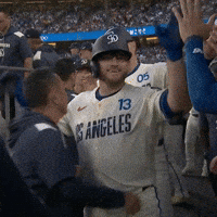 DodgersChat celebration baseball mlb handshake GIF