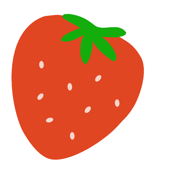 Strawberry Sticker by Oh Happy Day
