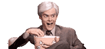 Eating Popcorn Sticker by Justin