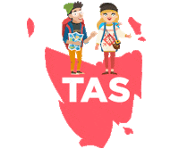 australia tas Sticker