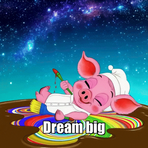Wisdom Dream Big GIF by The Pigasso