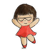 Little Girl Happy Dance Sticker