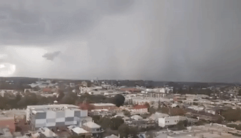 Storm Cell Sweeps Perth, Western Australia