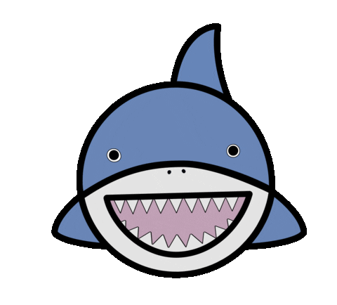 Shark Roarsome Sticker by Dinoski