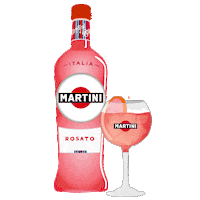 Pink Drinking Sticker by Martini