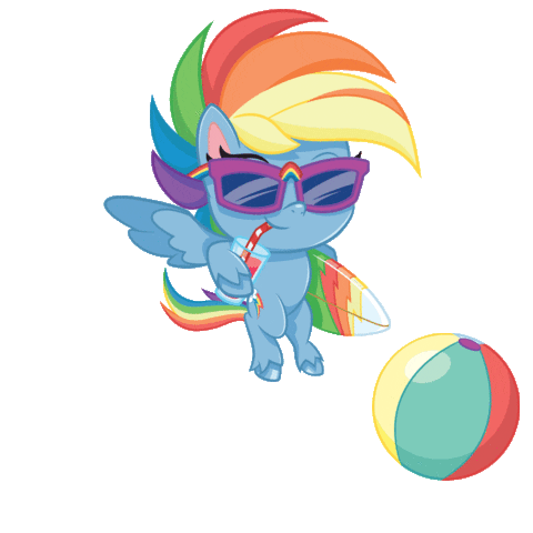 Rainbow Dash Summer Sticker by My Little Pony