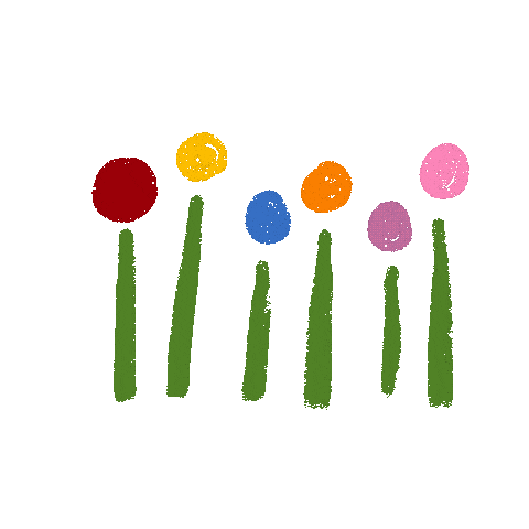 Flowers Bunt Sticker by yvoscholz