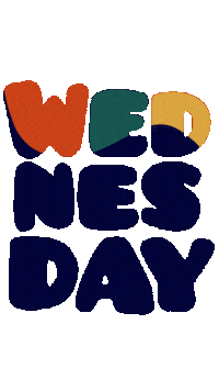 Wednesday Morning Text Sticker by Poupoutte