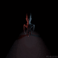 pislices loop 3d trippy blue GIF