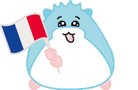 Happy France Sticker by hamsta.world