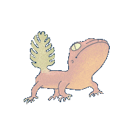 kat-vita happy pink green animal Sticker