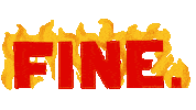 pbkiner fire fine flame everything is fine Sticker