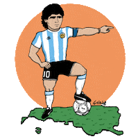 Diego Maradona Futbol Sticker