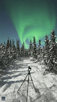 'Majestic': Spiral Aurora Shines Over Alaska